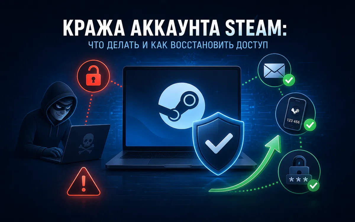 Кража аккаунта Steam: что делать и как восстановить доступ