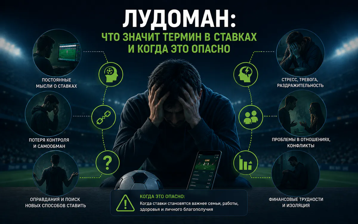 Лудоман: что значит термин в ставках и когда это опасно